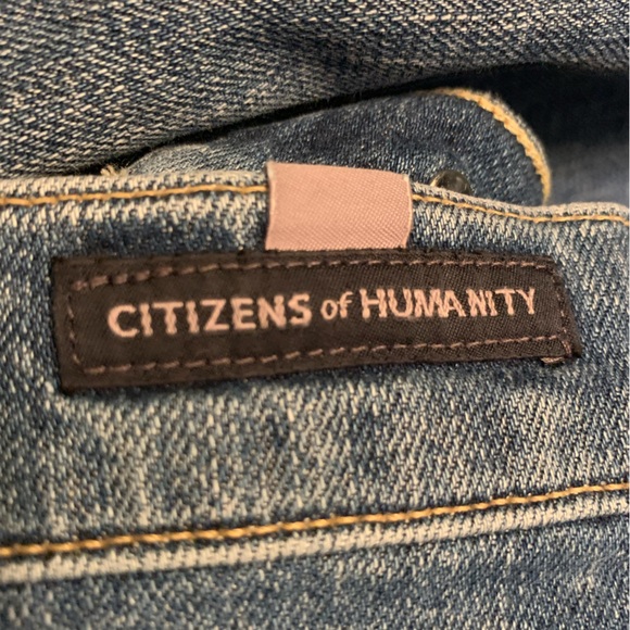 Citizens of Humanity Jeans size 29 cropped, distressed bell bottoms, high low - Picture 4 of 4